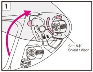 ヘルメットシールド１