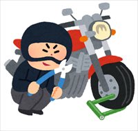 敷地外のバイク屋根付き駐車の防犯対策