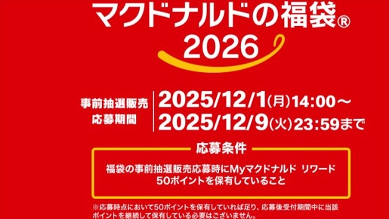 マクドナルド の福袋