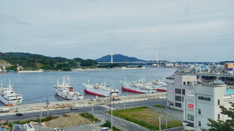 カイトは南三陸の漁港の街